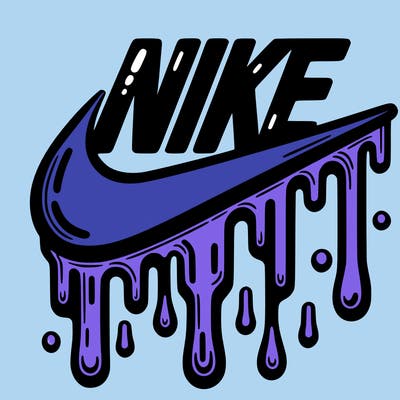 dripping nike logo