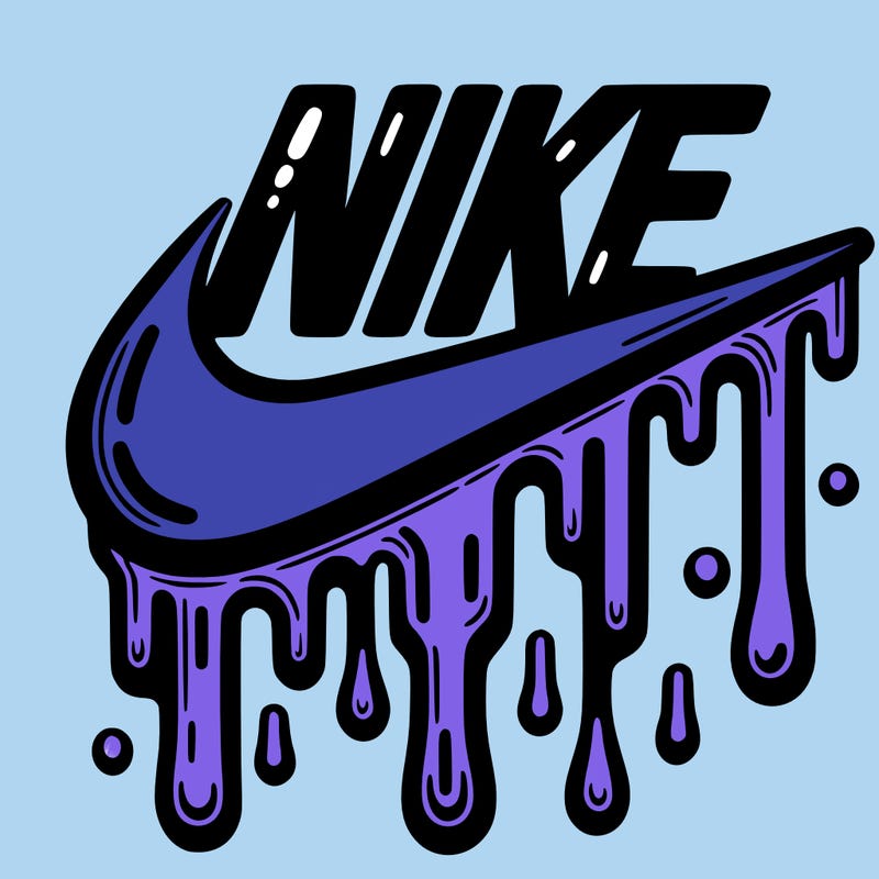 dripping nike logo