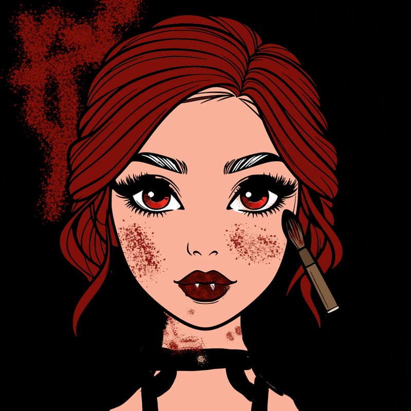 realistic person with makeup