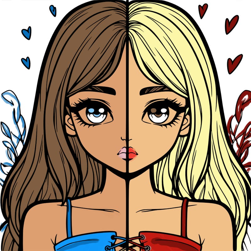 realistic girl split