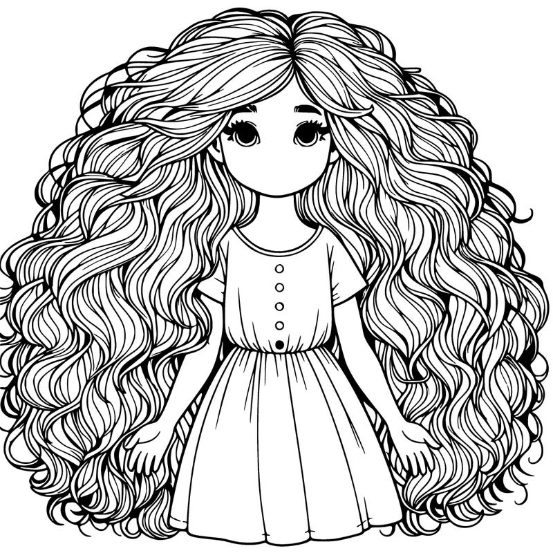 relastic girl with lots of hair