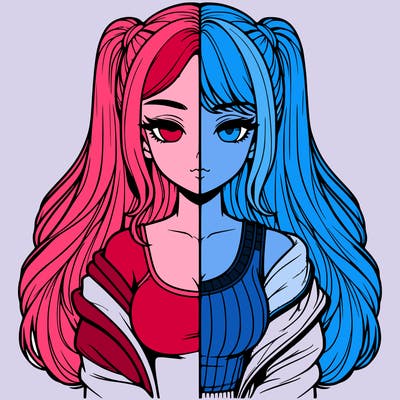 realistic girl split