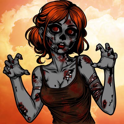 realistic zombie girl