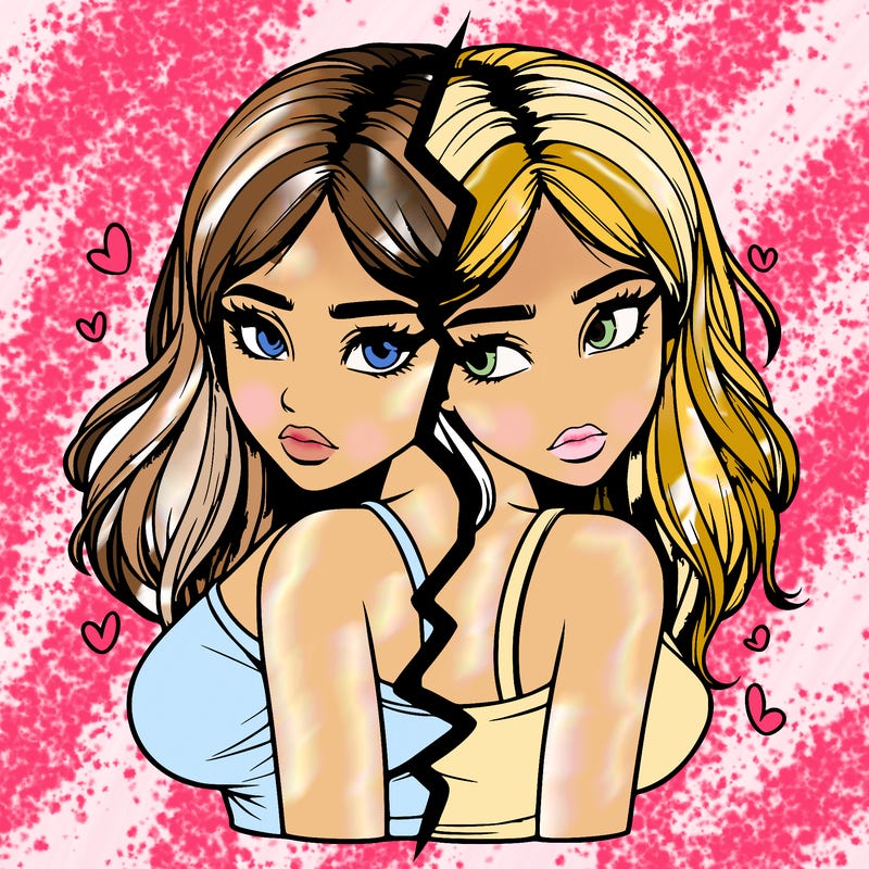 realistic girl split