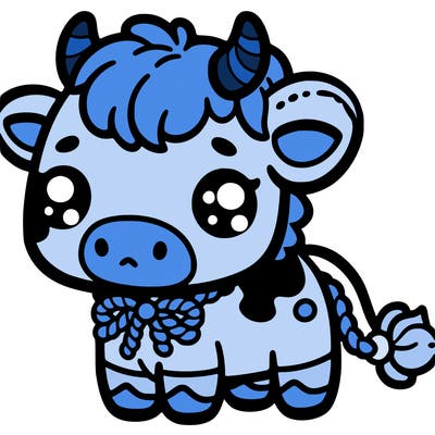 cute blueberry cow