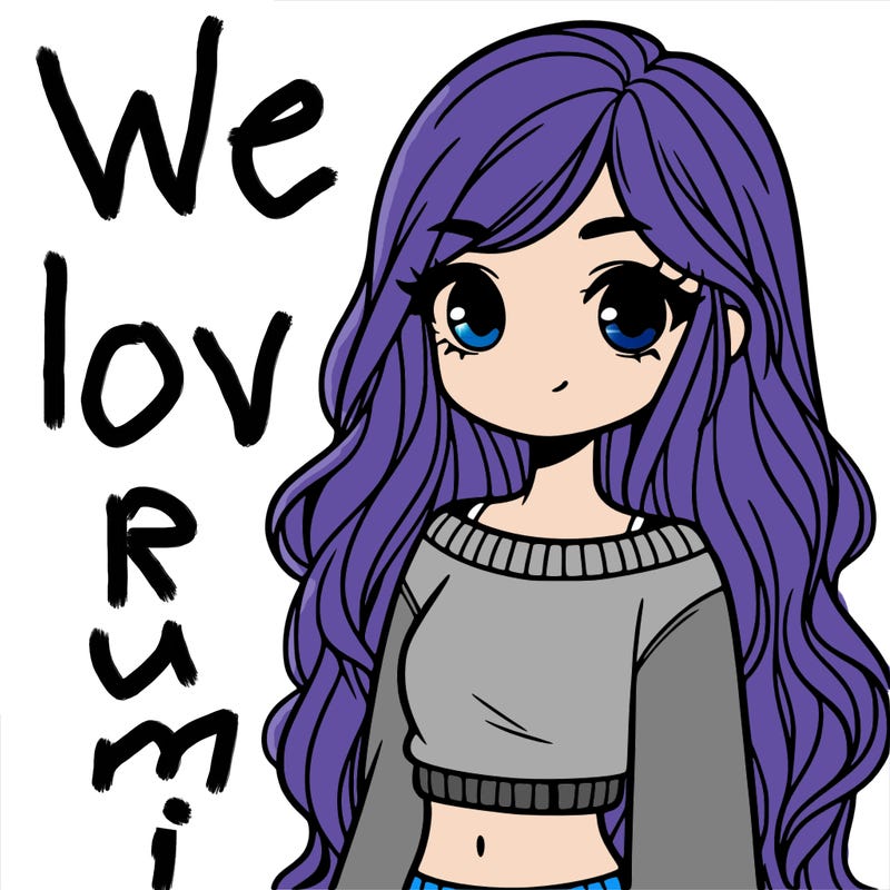 girl with long hair and a crop top with a sweater