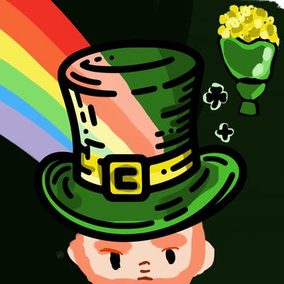 st patrick hat with thin lines