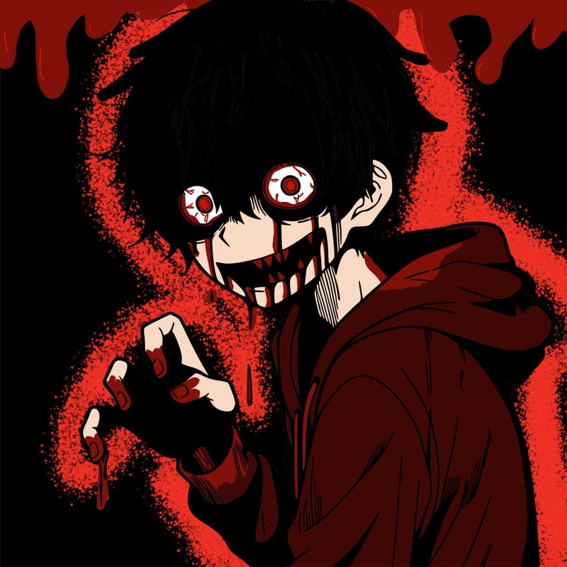 scary anime boy