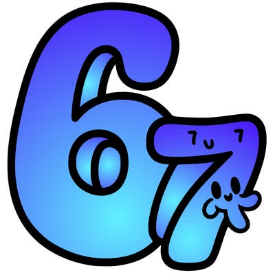 a number of a 6 and a seven