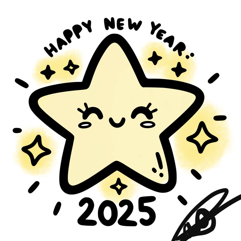 happy new year 2025 star wish