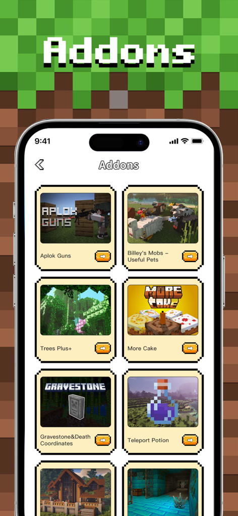 MCMods & Addons for MCPEOL - Uma lista de addons do Minecraft com mobs de armas e itens para fácil instalação