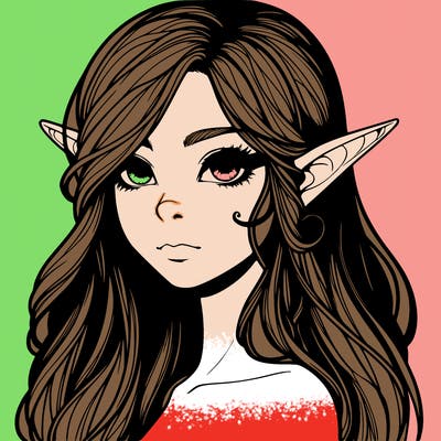 elf girl realistic dark fantasy