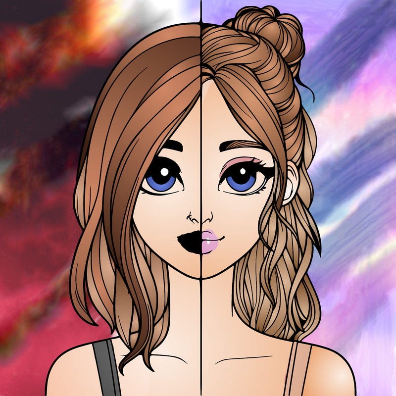 realistic girl split