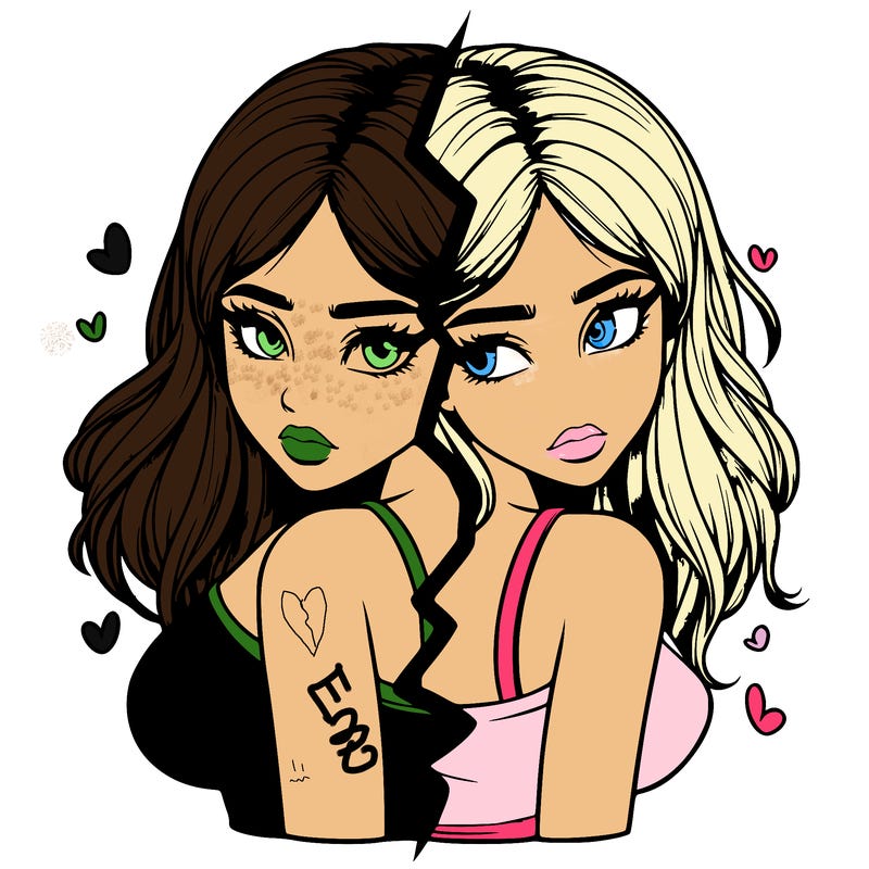 realistic girl split