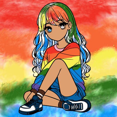 girl sitting realistic