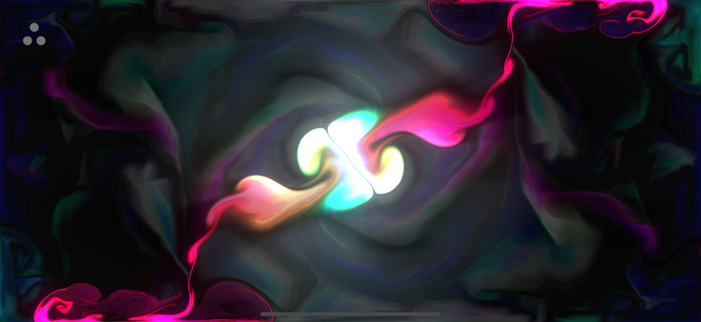 Abstract colorful fluid art and light trails in the Flasia app