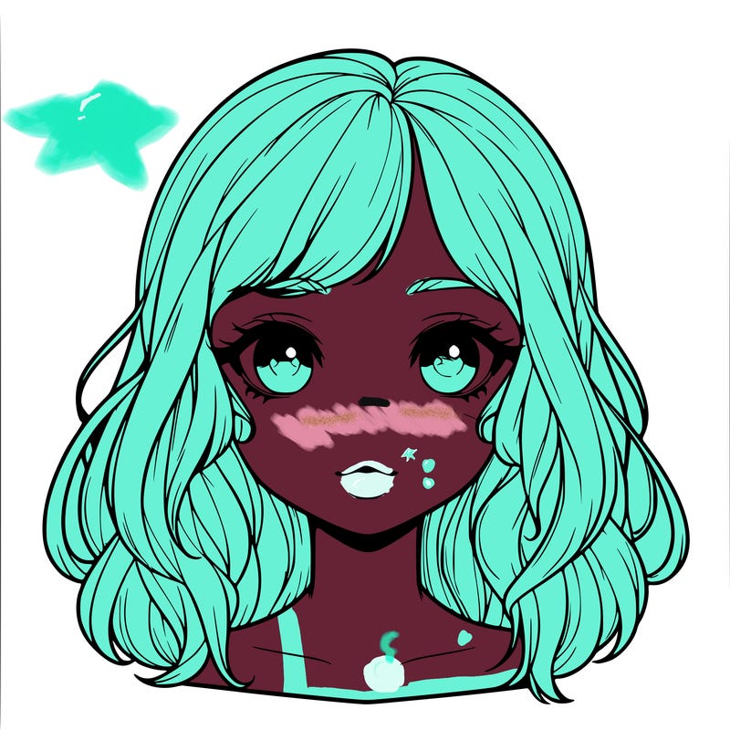 realistic girl with cute hair and lips