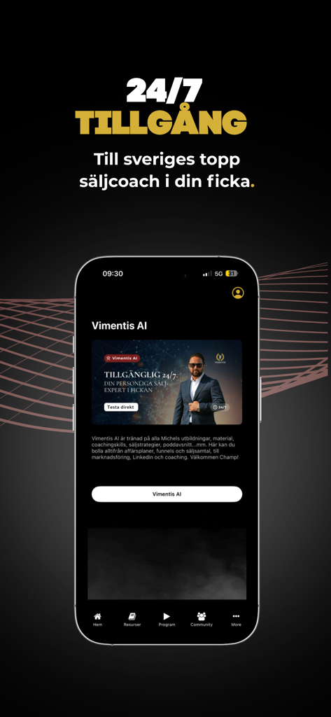 Angelo - Angelo mobile app screen featuring an AI sales coaching assistant for solopreneurs
