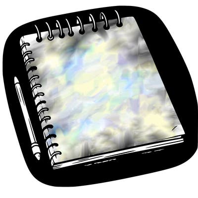 a blank sketch pad