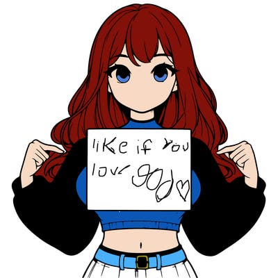 girl holding a blank sign in a long sleeve crop top