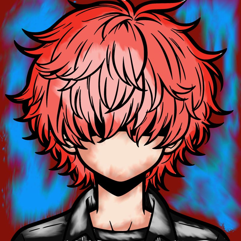 manga boy fluffy hair covering his eyes