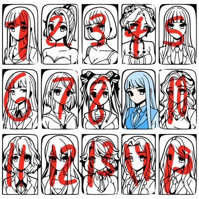 girls that look diffrent anime