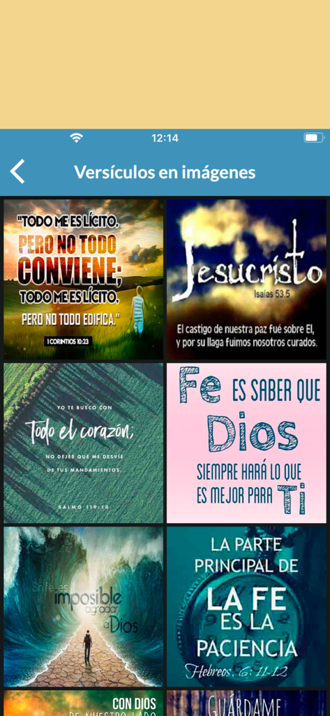 Gallery of inspirational Spanish Bible verse images for social media sharing