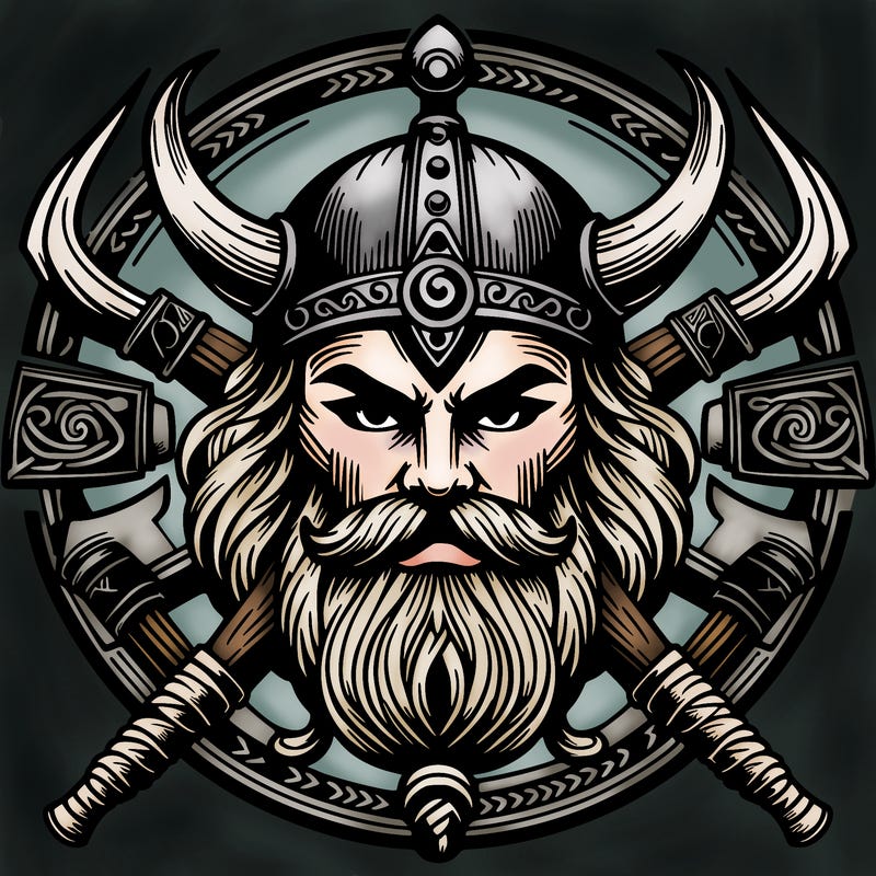 realistic valhalla god  symbol around