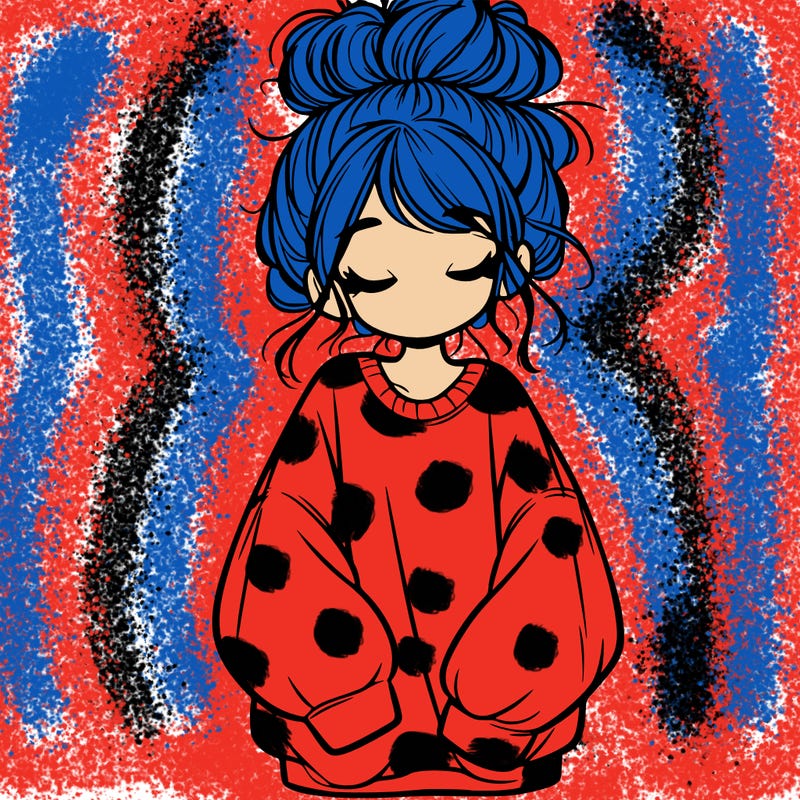 girl with baggy sweatshirt and messy bun