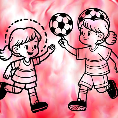 girl playing football