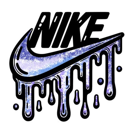 dripping nike logo