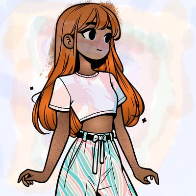 girl in a cute crop top