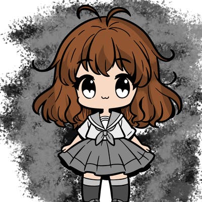 little girl all in anime