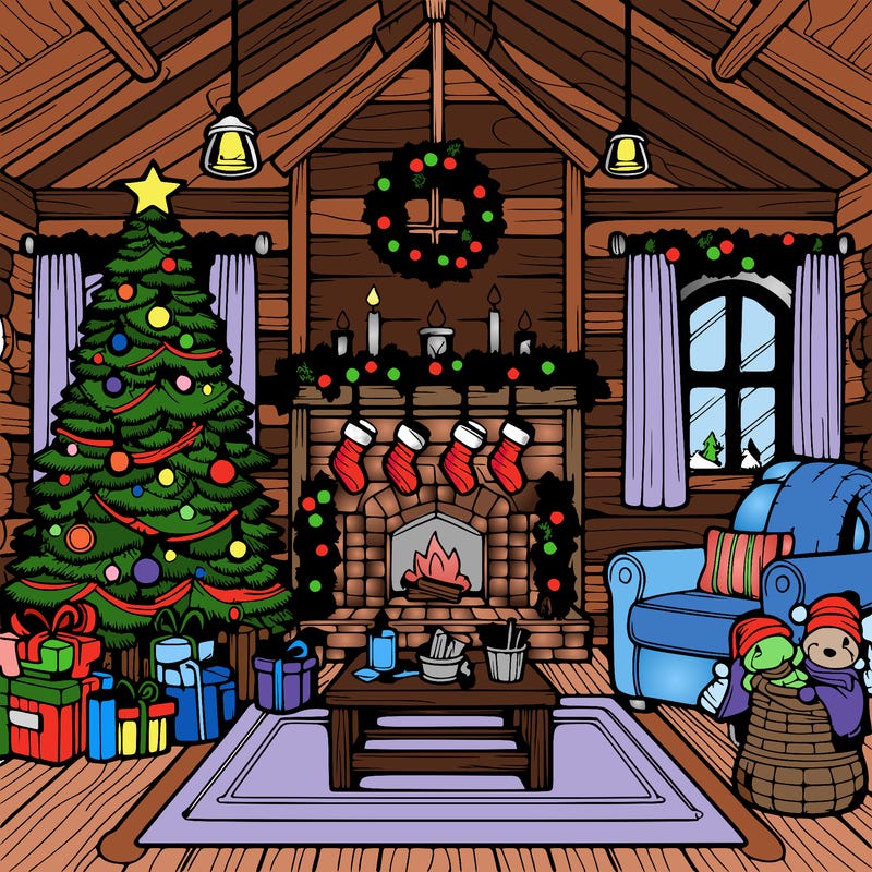 christmas house interior
