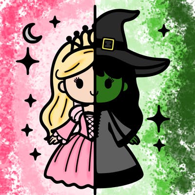 split princess and witch