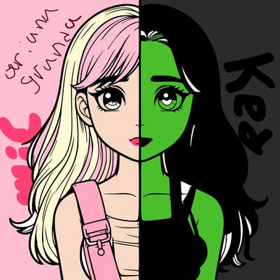 realistic girl split