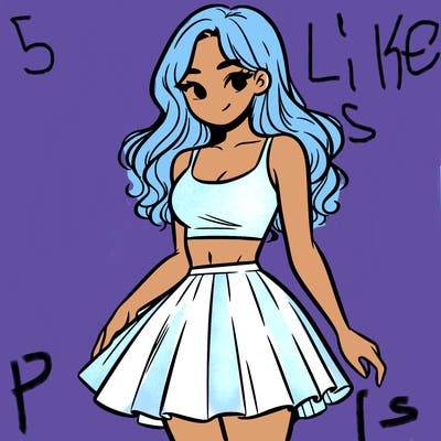 woman in a skirt and crop top