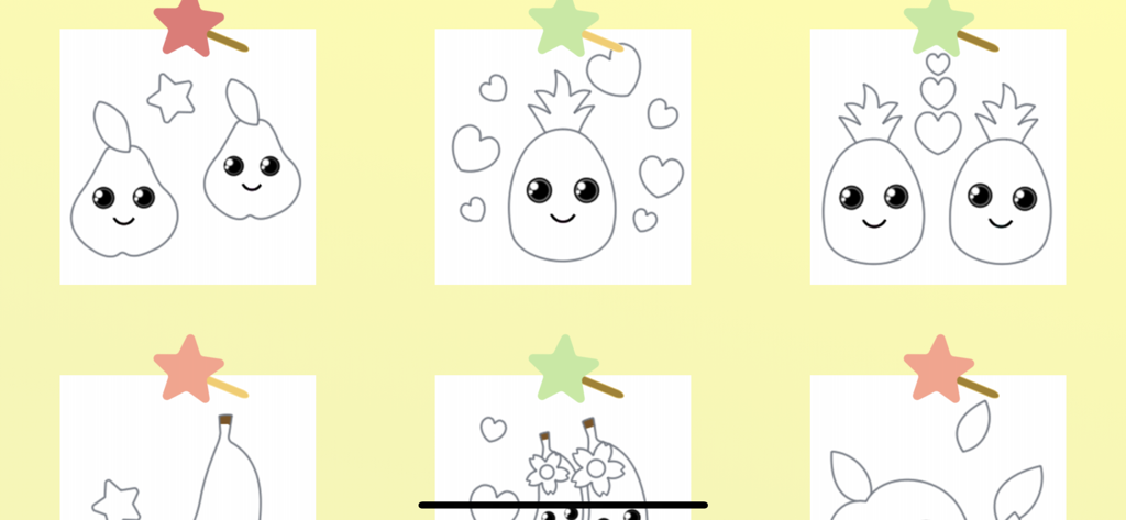 Fruit Coloring for Kid Toddler - A gallery of cute fruit coloring pages for toddlers featuring pears and pineapples