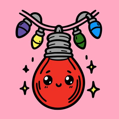small bulb of a garland