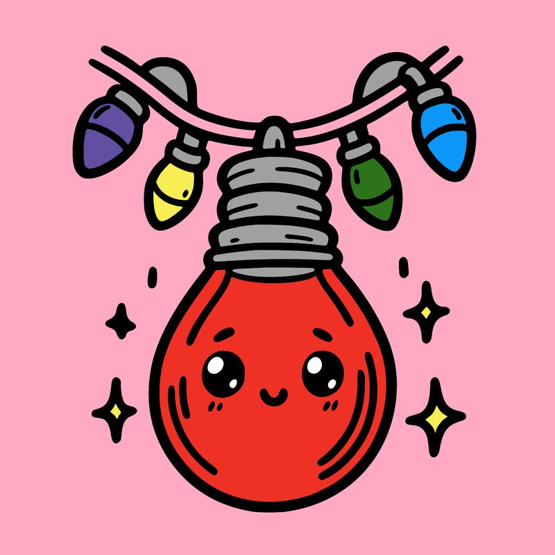 small bulb of a garland