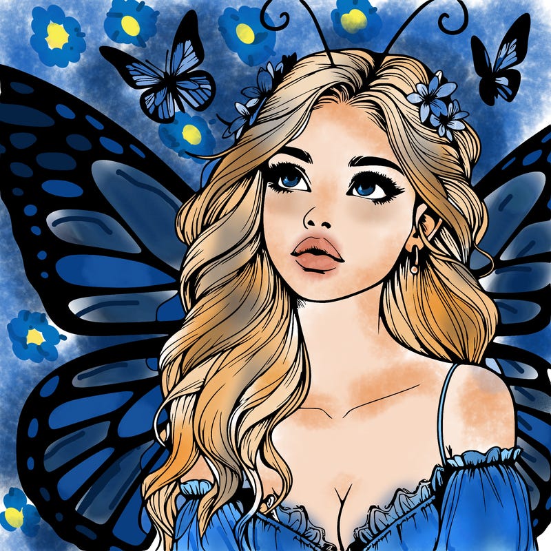 butterfly fairy realistic girl