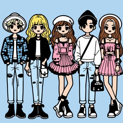 friend group with good fashion outfits