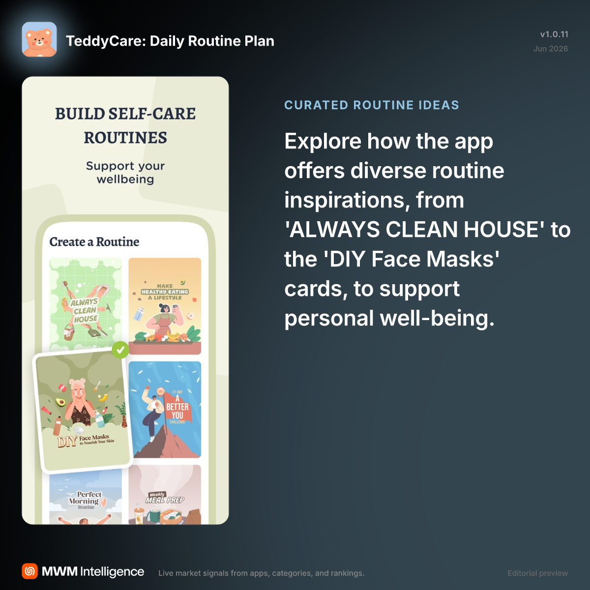 TeddyCare: Daily Routine Plan - Health & Fitness App | MWM