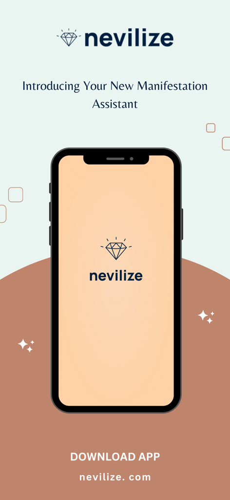 スマートフォンとブランドロゴをフィーチャーしたNevilize具現化アシスタントアプリのプロモーション
