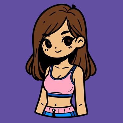 girl with crop top