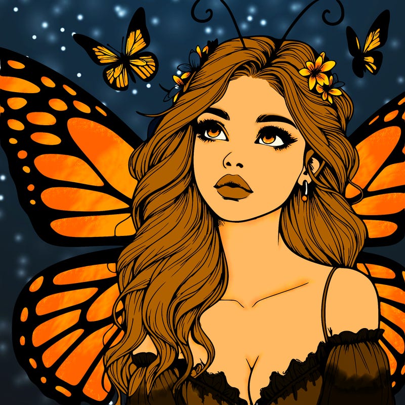 butterfly fairy realistic girl