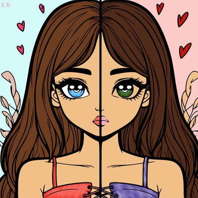 realistic girl split