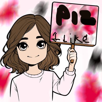 realistic girl holding up a sign