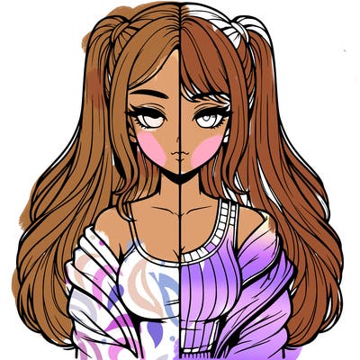 realistic girl split