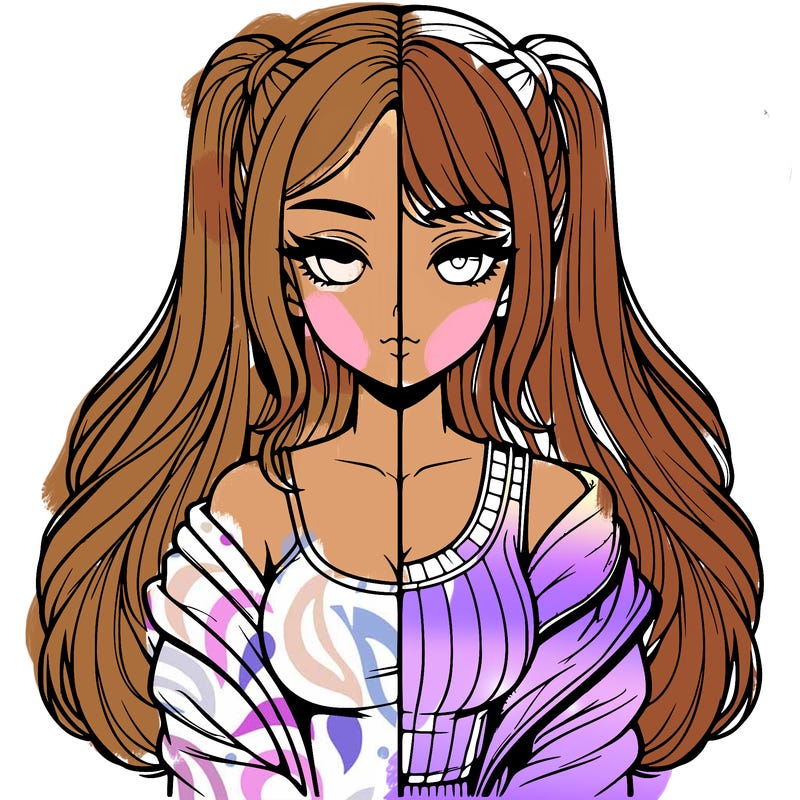 realistic girl split